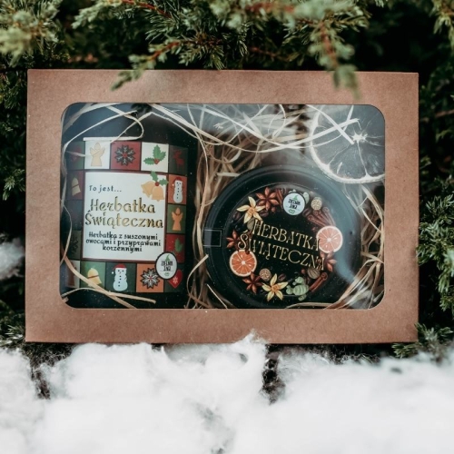 Świąteczny prezent w pudełku eko: 2 herbatki.jpg