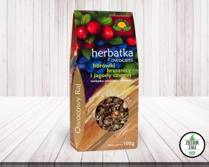 Herbatka z owocami borówki brusznicy i jagody czarnej  Owocowy Raj 100g