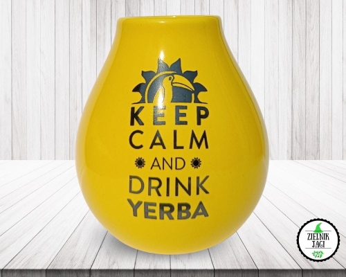 Matero ceramiczne żółte Keep Calm.jpg